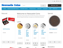 Tablet Screenshot of newcastlecoins.com.au